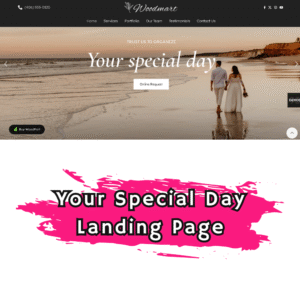 Your Special Day Landing Page Website Template