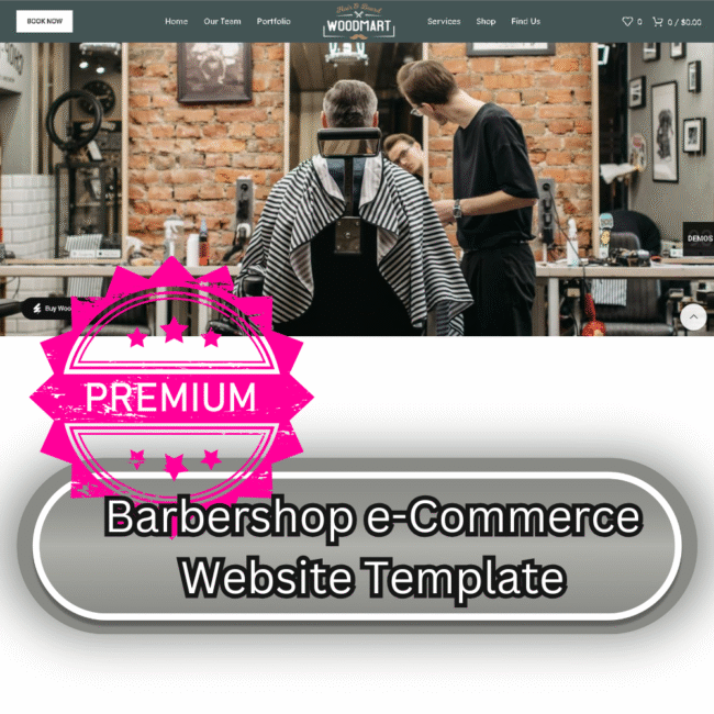 Barbershop e-Commerce Website Template 2025