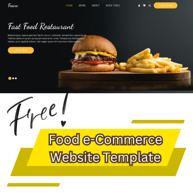 Food e-Commerce Website Template 2025