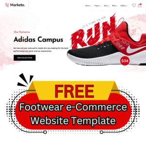 Footwear e-Commerce Website Template 2025