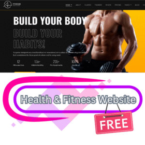 Free Health and Fitness Website Template
