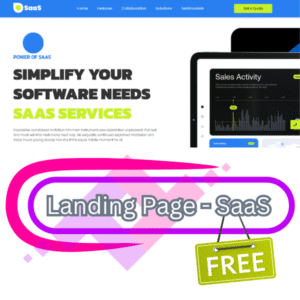 SaaS Landing Page Website Template