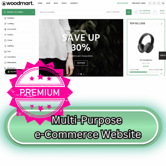 Multi-Purpose e-Commerce Website Template 2025