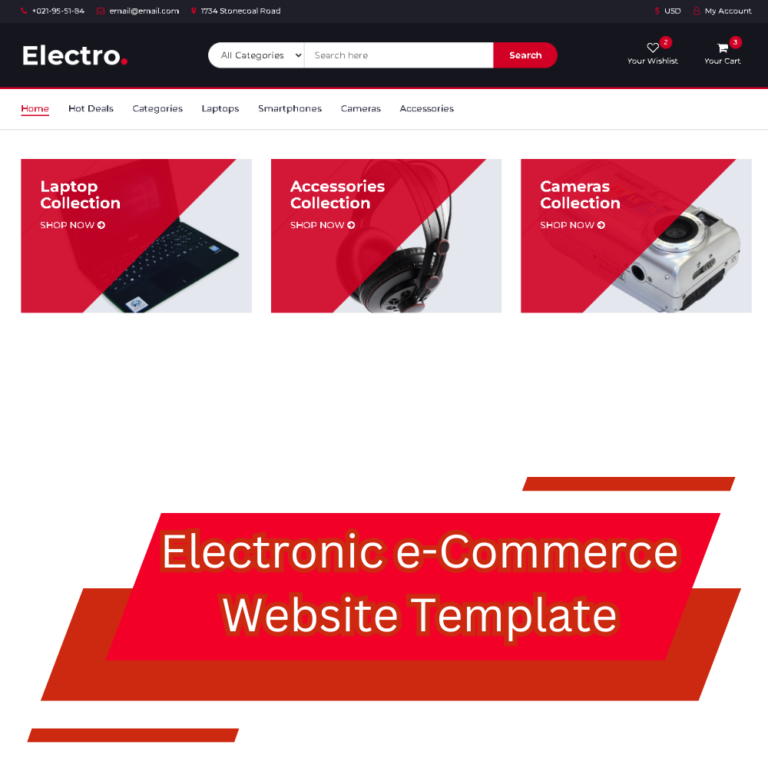 Electronic e-Commerce Website Template #001 - Topsite