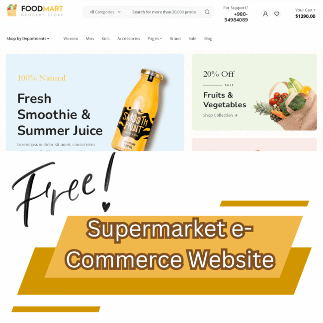 Supermarket e-Commerce Website Template 2025
