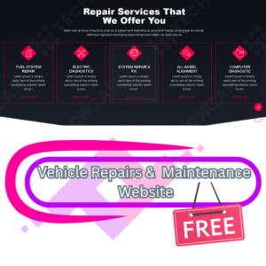 Vehicle Repairs Website Template
